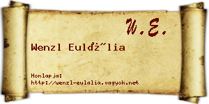 Wenzl Eulália névjegykártya